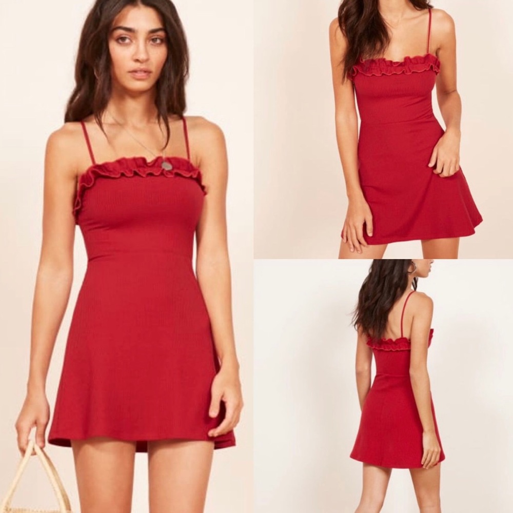 Reformation - Bri Dress in Red